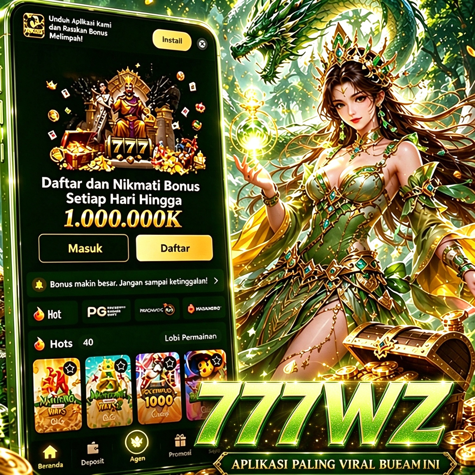 777WZ - Dowdload & Install Aplikasi Slot Asli Minimal Bet 400 Perak