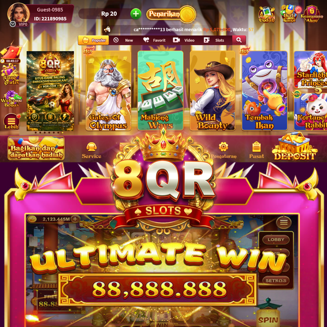 8QR - Daftar Game Online dengan Pilihan Slot yang Beragam
